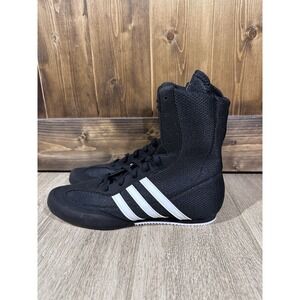 NWOB adidas Box Hog 2.0 Boxing Shoes‎ Boots Men Black White FX0561 Training Spar